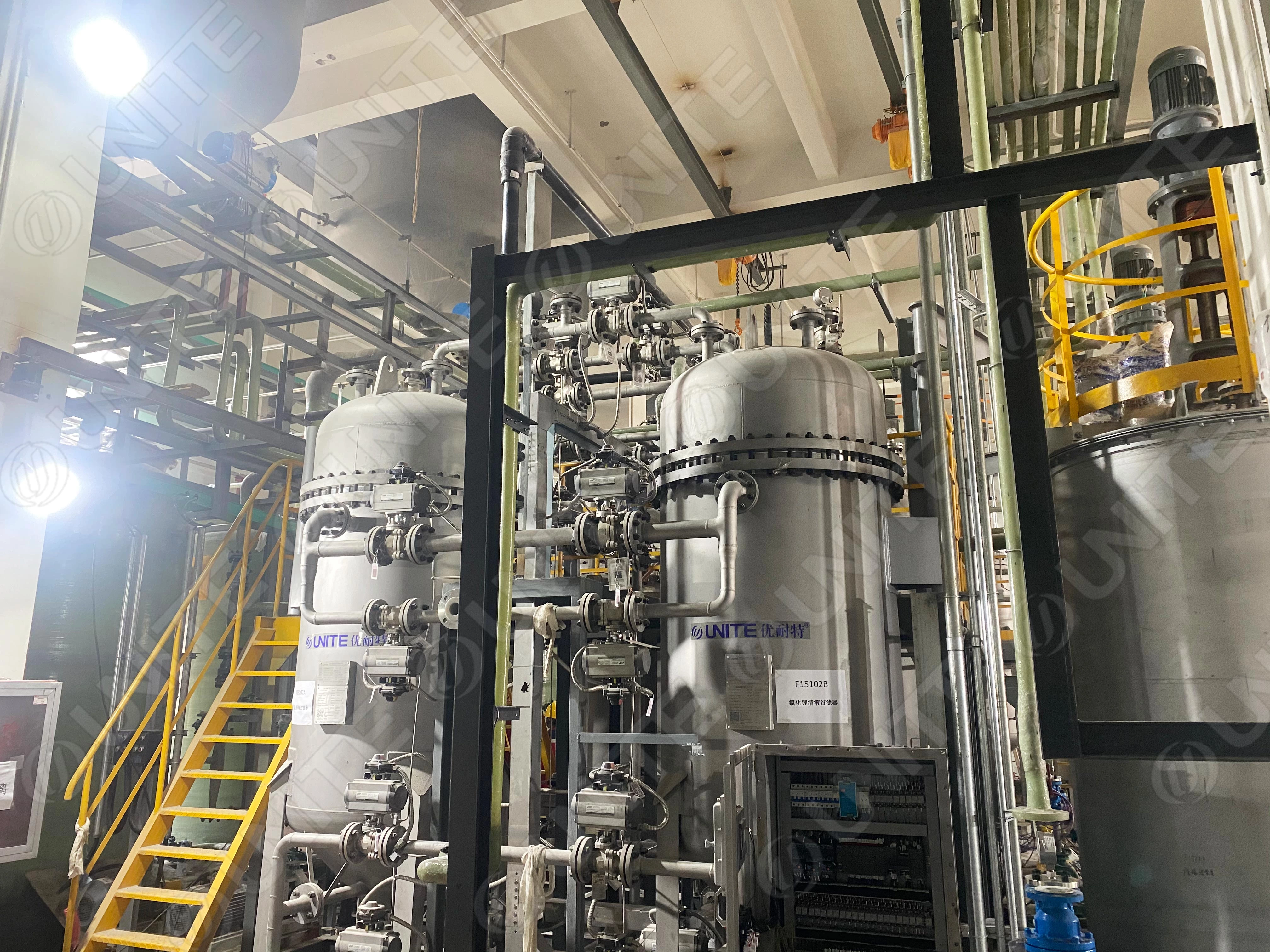 Unite's Fully Automatic Backwashing Filters Have Been Successfully Applied In The Lithium Battery New Materials Industry.