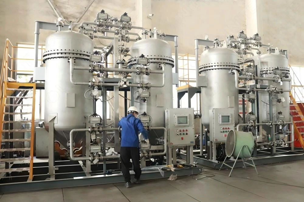 Automatic Backwash Filter installed in chemical plant for industrial liquid filtration and process protection