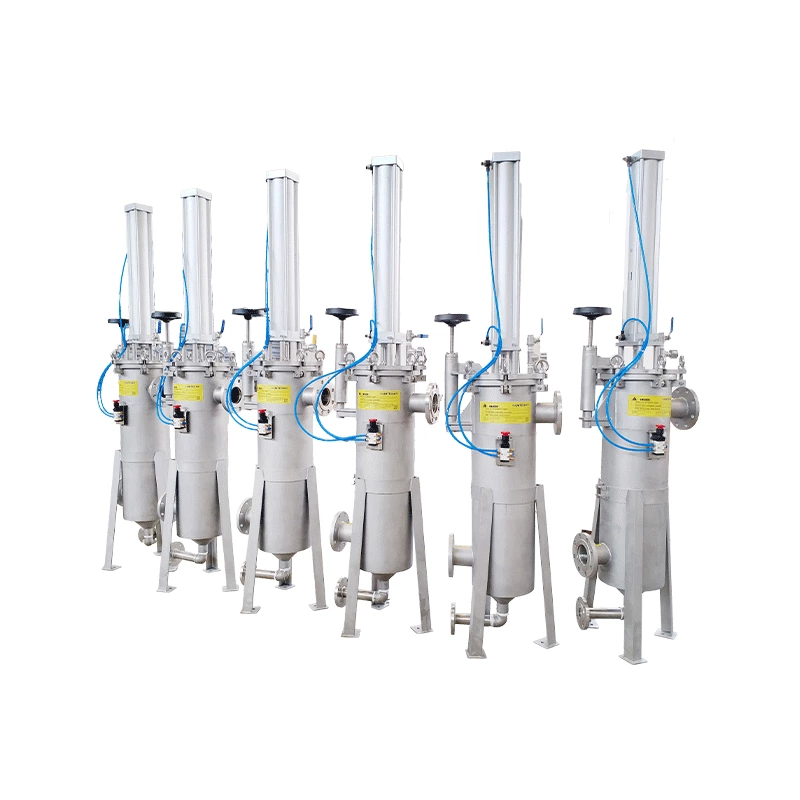 Pneumatic Cylinder Scraper Filter stainless steel industrial filter for continuous solid-liquid separation and automatic cleaning